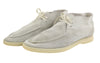 Grey Leather Desert Boots