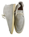 Grey Leather Desert Boots