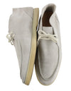 Grey Leather Desert Boots