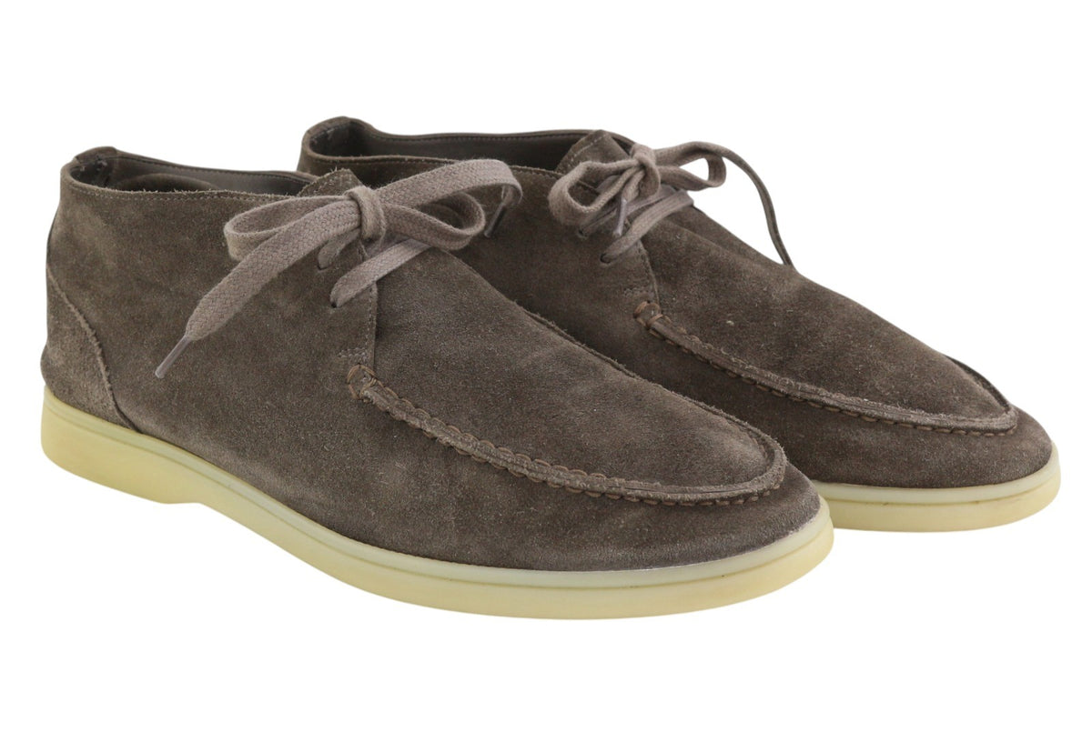 Grey Leather Desert Boots