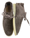 Grey Leather Desert Boots