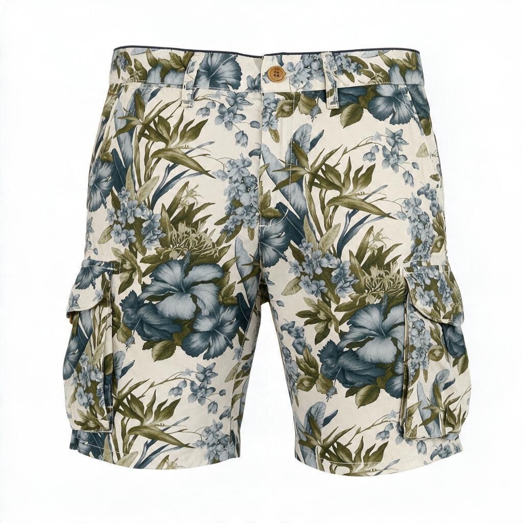 Beige Cotton Shorts