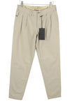 beige Acetate Trousers