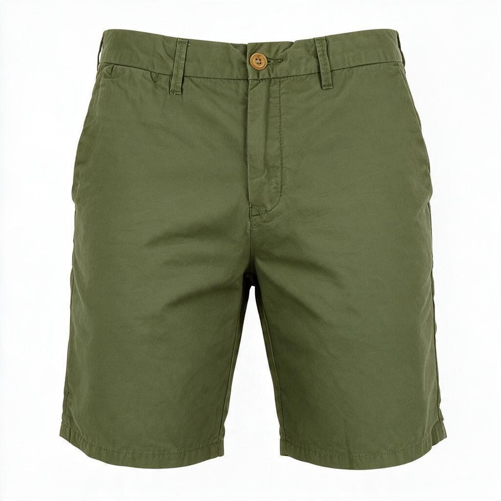 Green Cotton Shorts