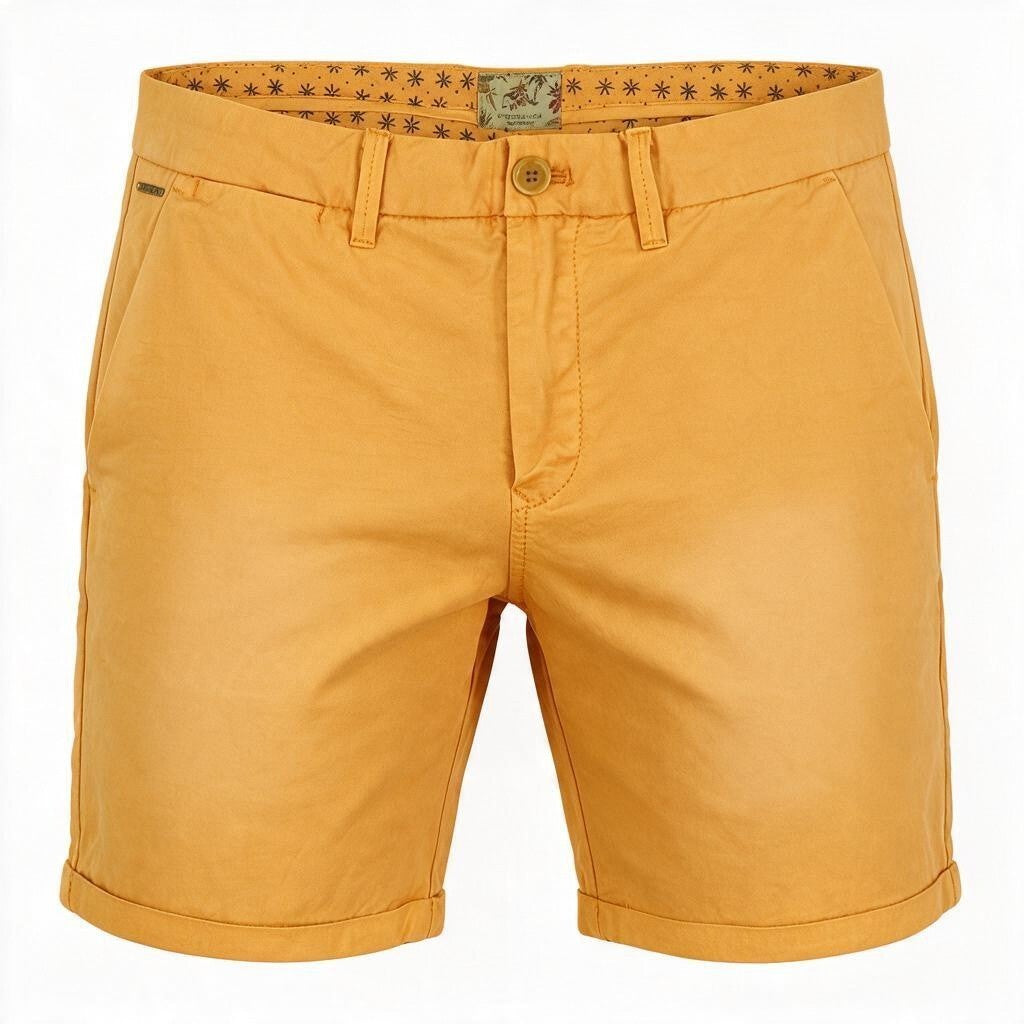 Orange Cotton Shorts