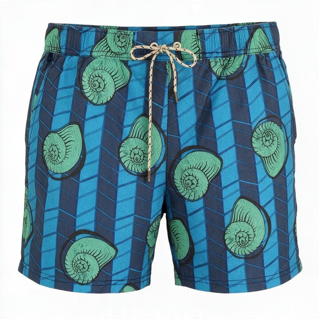 Blue Cotton Swimwear
