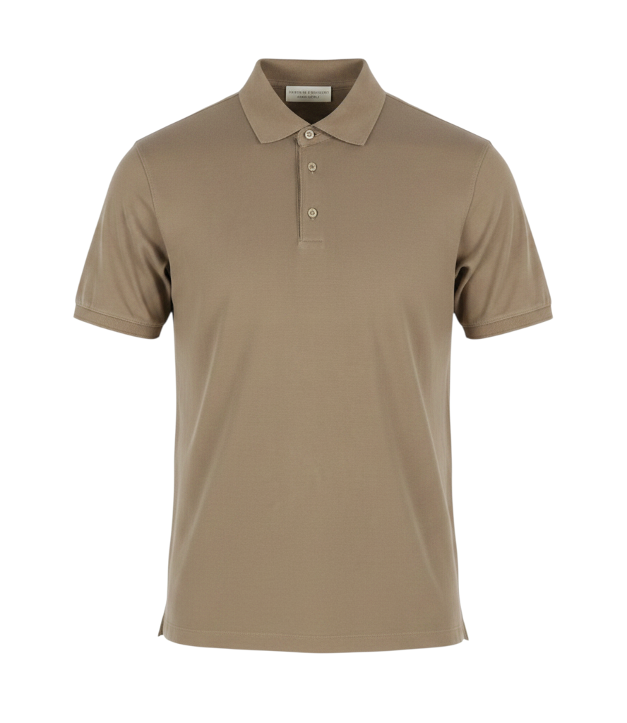 Brown Cotton Polos