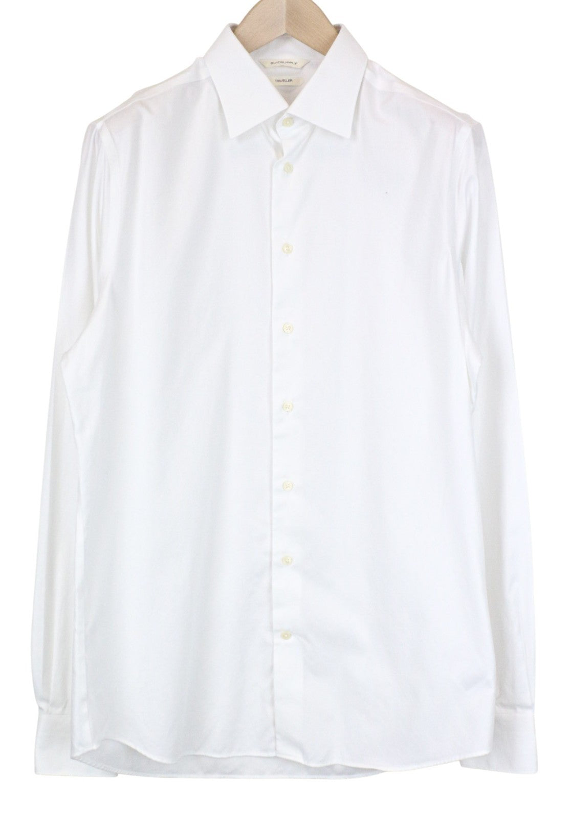 SUITSUPPLY Men's Formal Shirt 41L/16L White Long Sleeve Slim Fit Pure Cotton