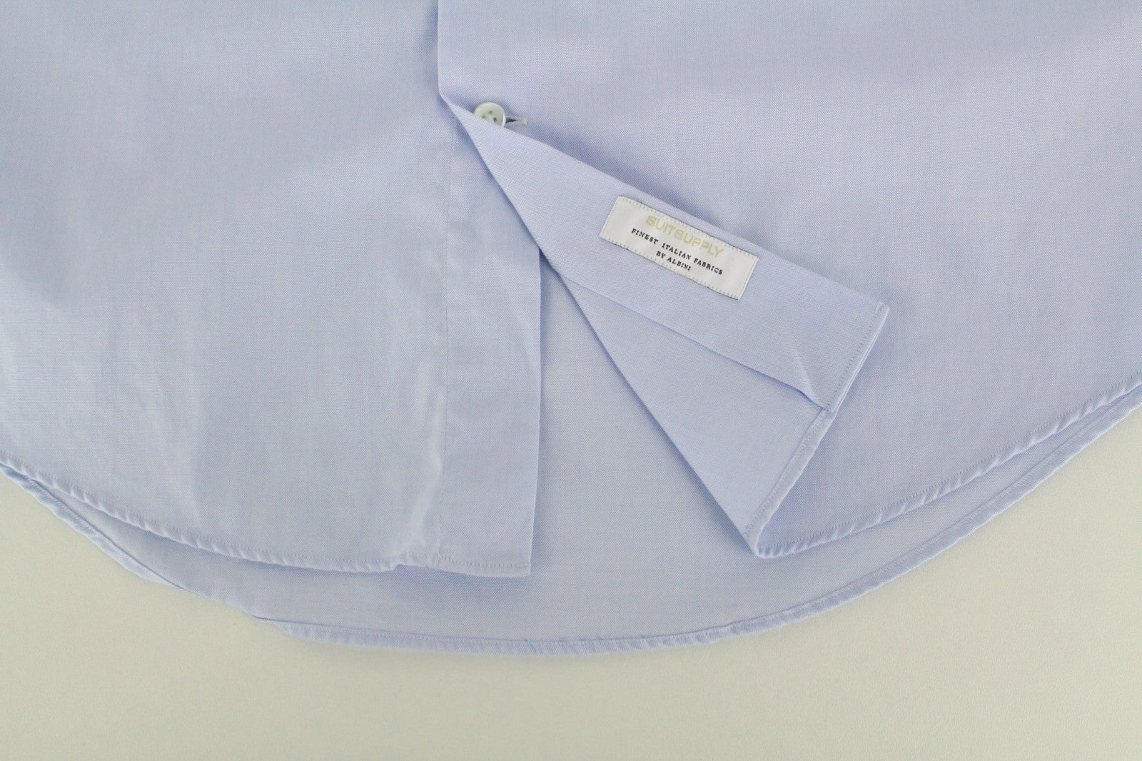 SUITSUPPLY Men's Formal Shirt 39L/15 1/2L Blue Cutaway Twill Cotton Extra Slim