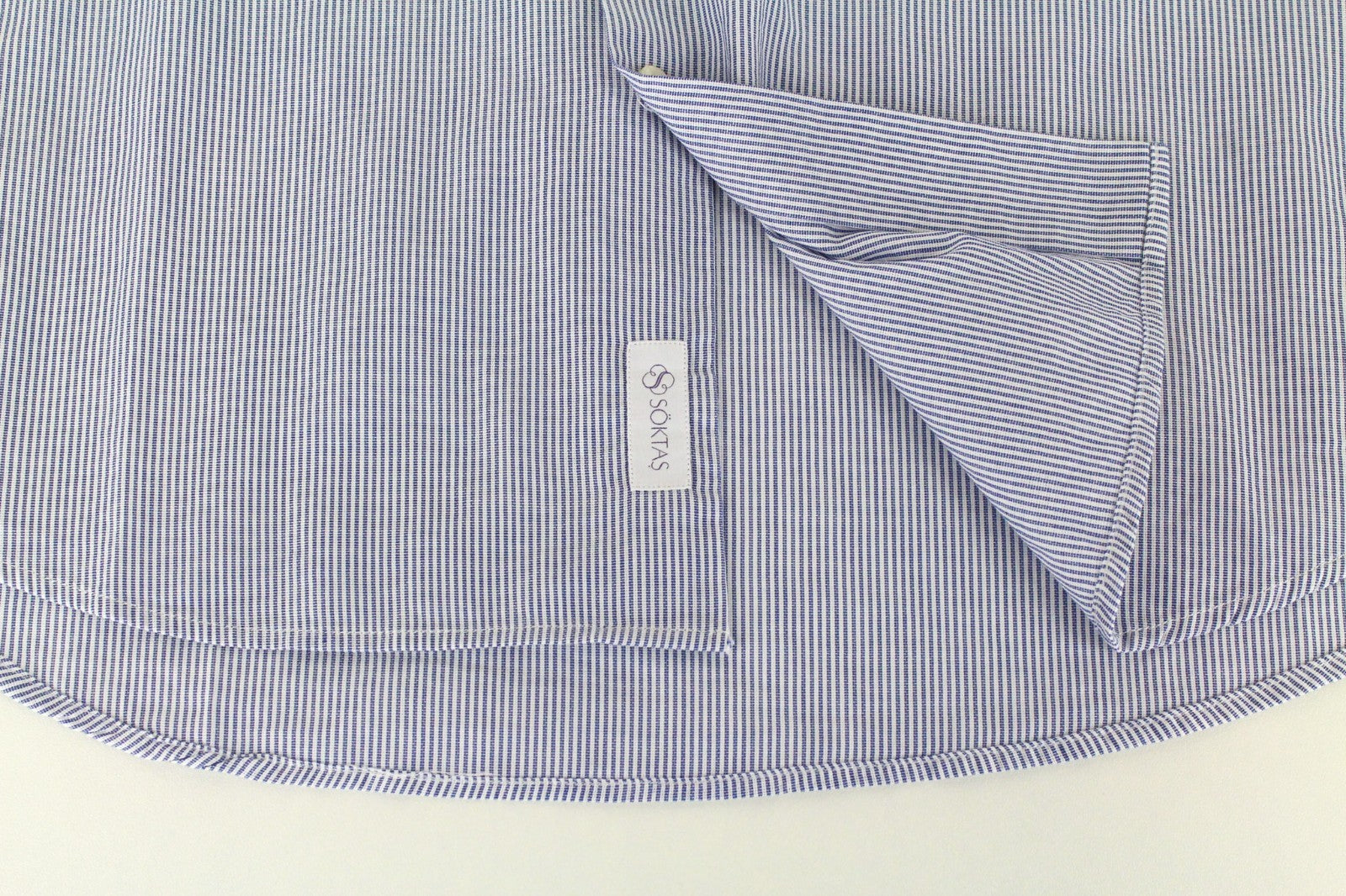 SUITSUPPLY Men's Formal Shirt 39/15 1/2 Blue Striped Egyptian Cotton Slim Cut