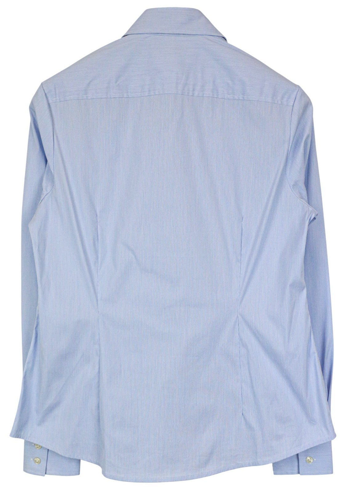 SUISTUDIO Women's Shirt 40R Blue Striped Stretch Cotton Smart Casual Top