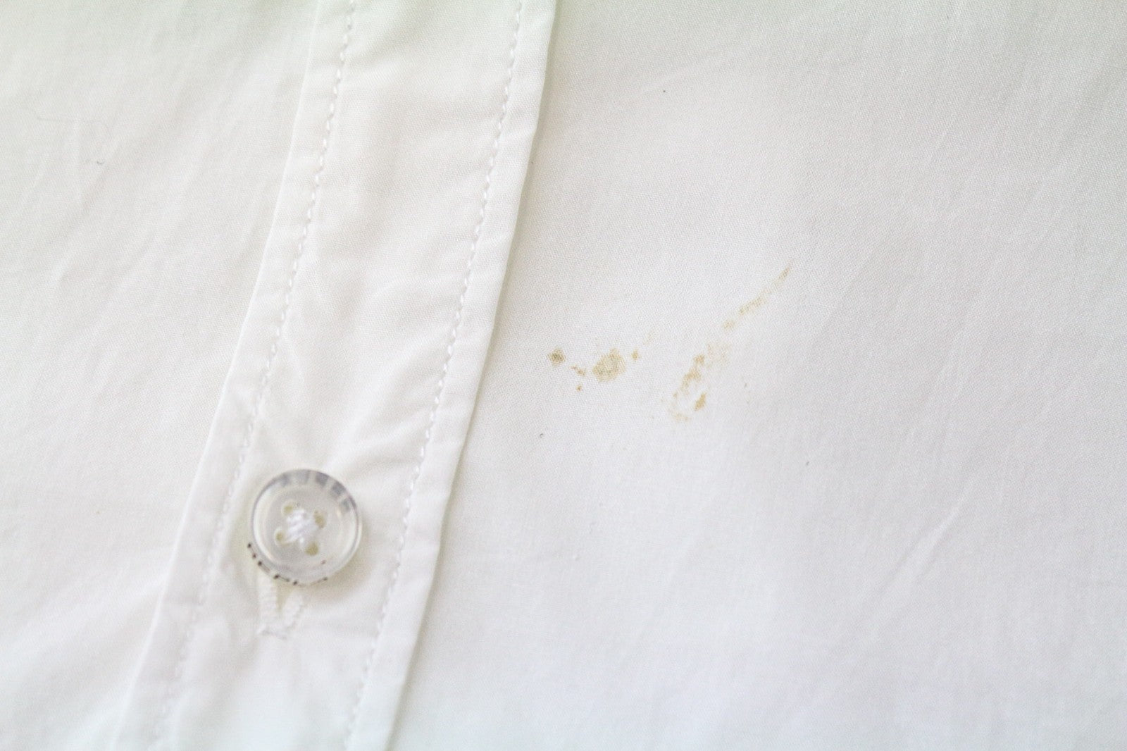 REPLAY Men's Shirt S White Twill Cotton Slim Button-Up Long Sleeve Casual