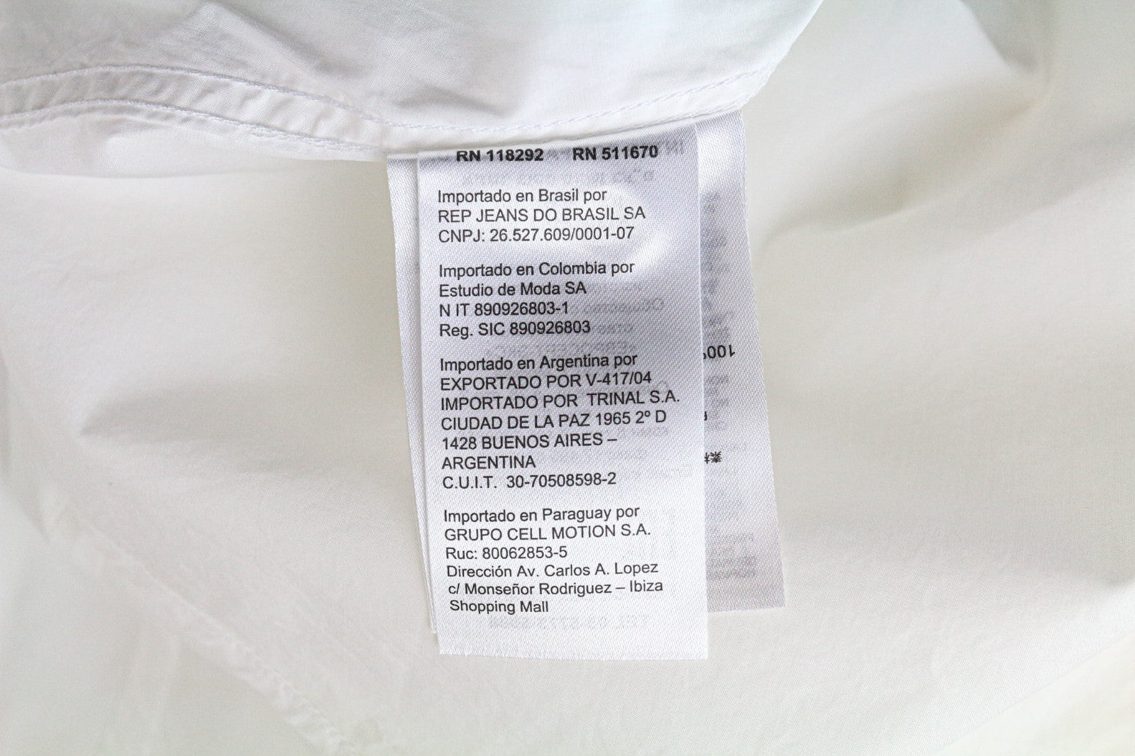 REPLAY Men's Shirt S White Twill Cotton Slim Button-Up Long Sleeve Casual