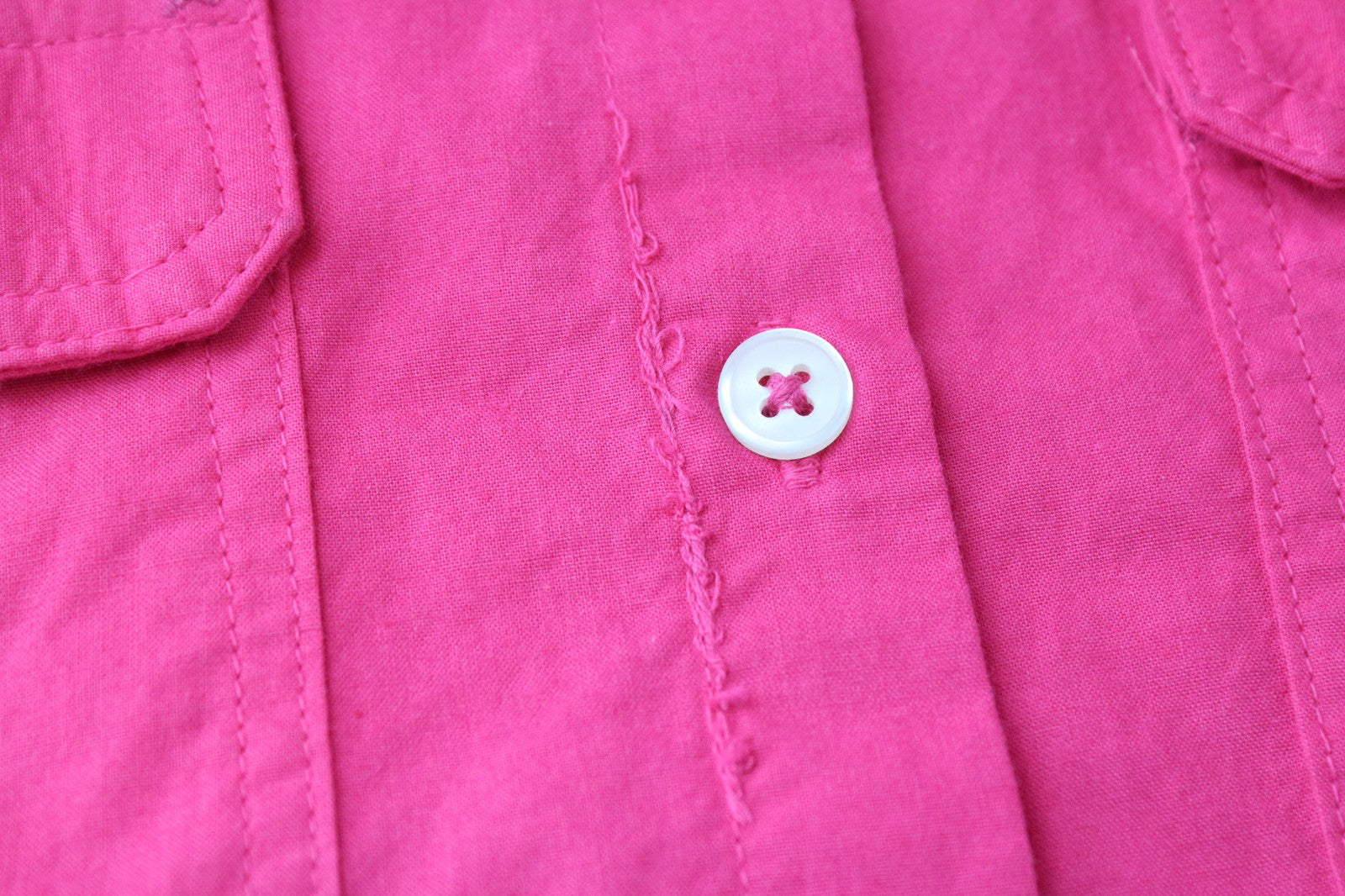 GOOD GENES Women's Shirt S Pink Casual Collared Cotton Long Sleeve Top