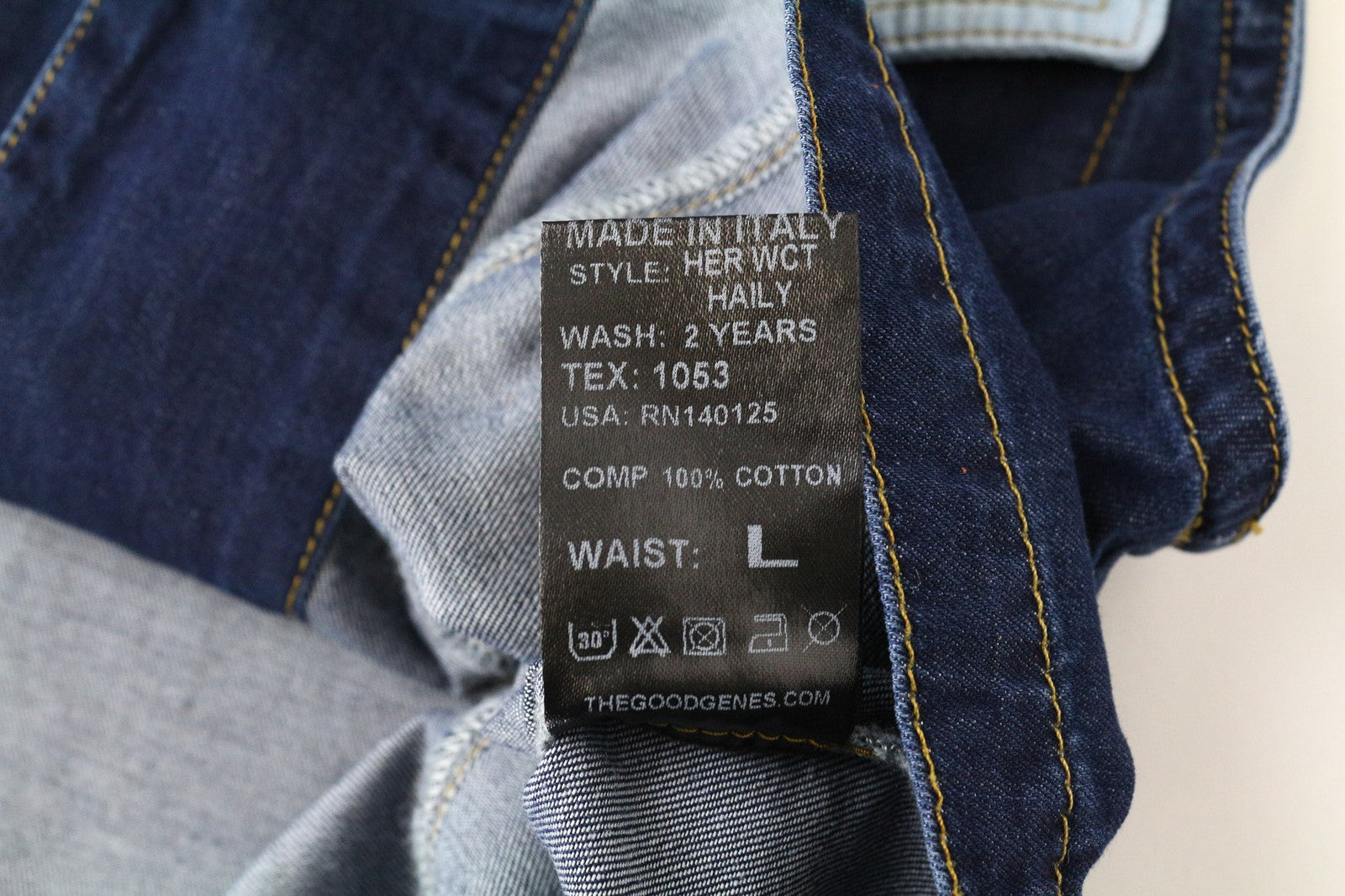 GOOD GENES Haily Women's Denim Vest L Blue Washed Pure Cotton Sleeveless