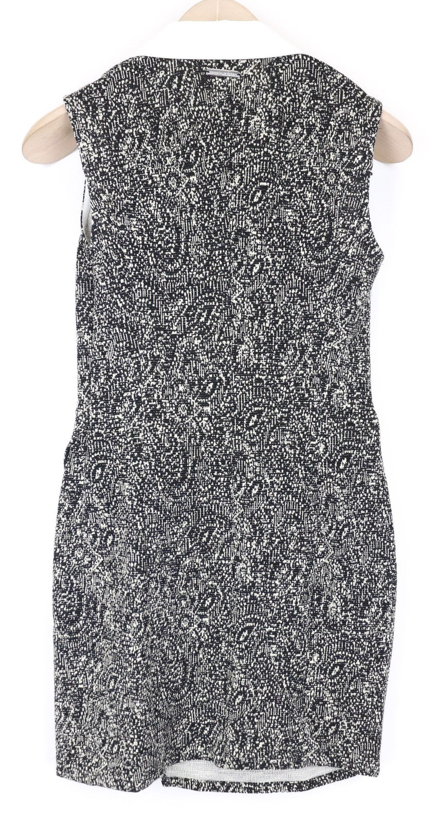 FRANKIE MORELLO Women's Dress 38 Black Sleeveless Jacquard Cotton Blend