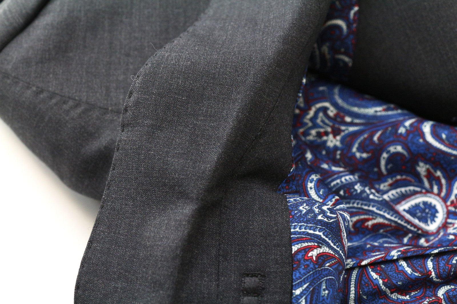 SUITSUPPLY Lazio Men's Blazer UK40L Dark Grey Wool Lined Single-Breasted