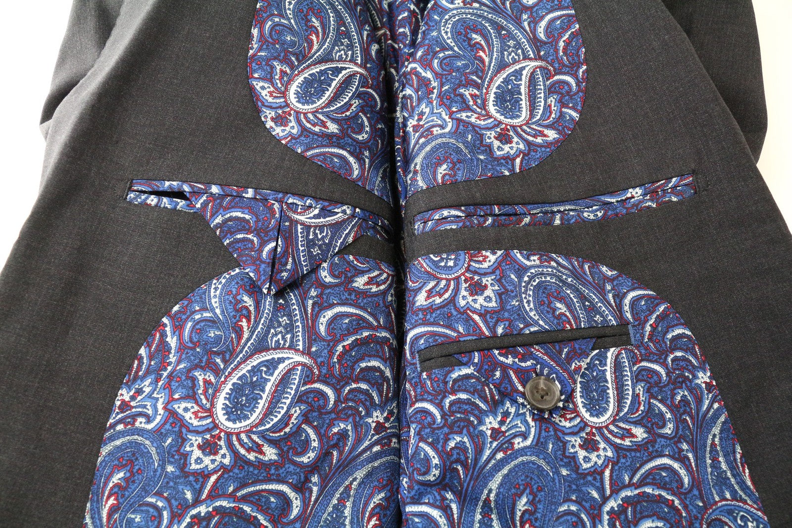 SUITSUPPLY Lazio Men's Blazer UK40L Dark Grey Wool Lined Single-Breasted