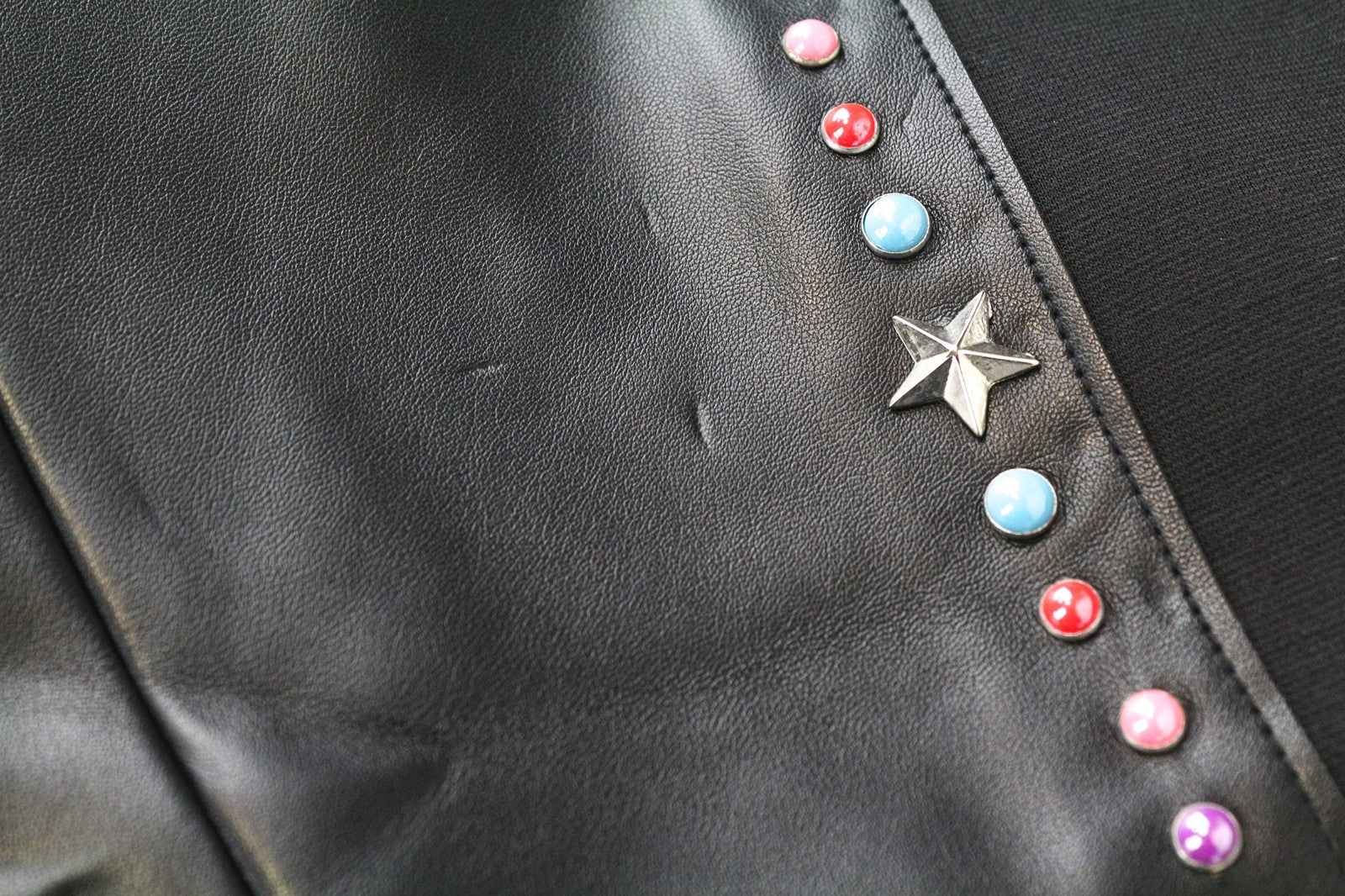 FRANKIE MORELLO Rog Women's Trousers 40 UK8 Black Studded Faux Leather Pants