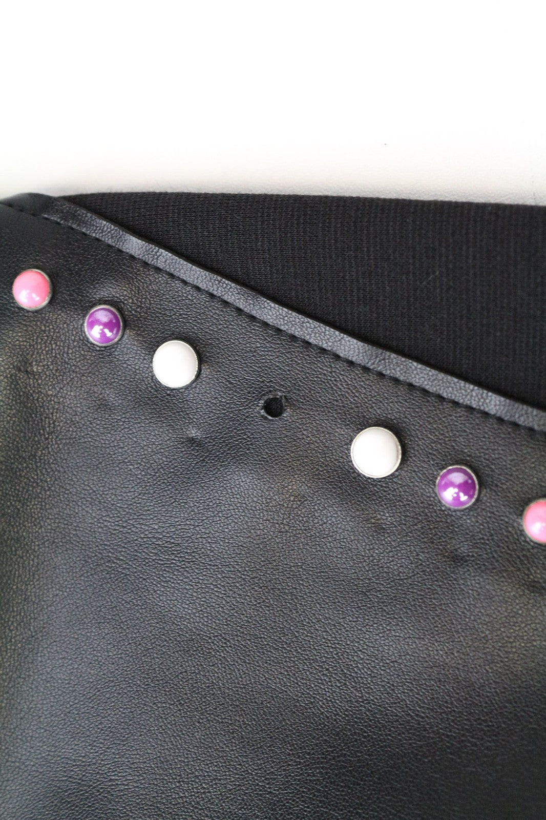 FRANKIE MORELLO Rog Women's Trousers 40 UK8 Black Studded Faux Leather Pants