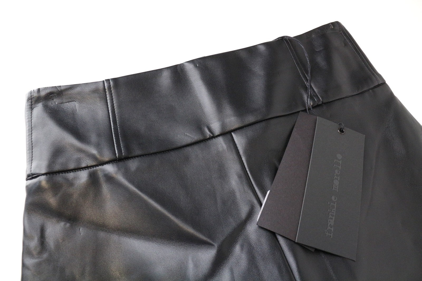 FRANKIE MORELLO Rog Women's Trousers 40 UK8 Black Studded Faux Leather Pants