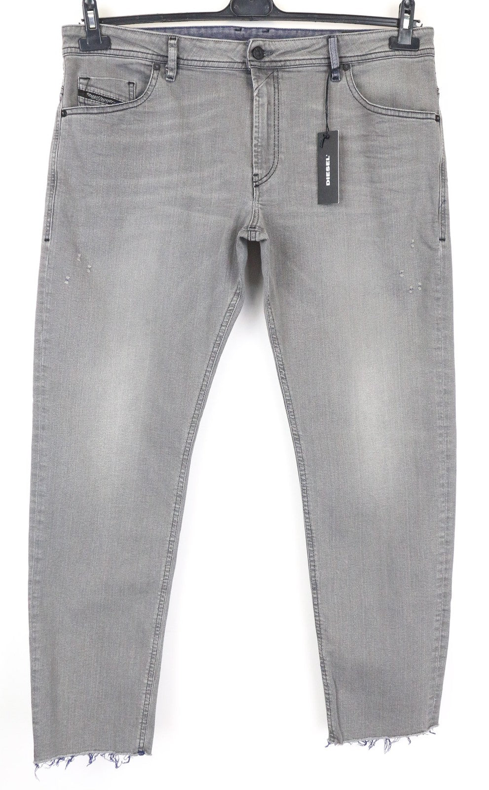DIESEL Thommer 084JT Men's Jeans W40/L32 Slim Grey Washed Cotton Stretch Fit