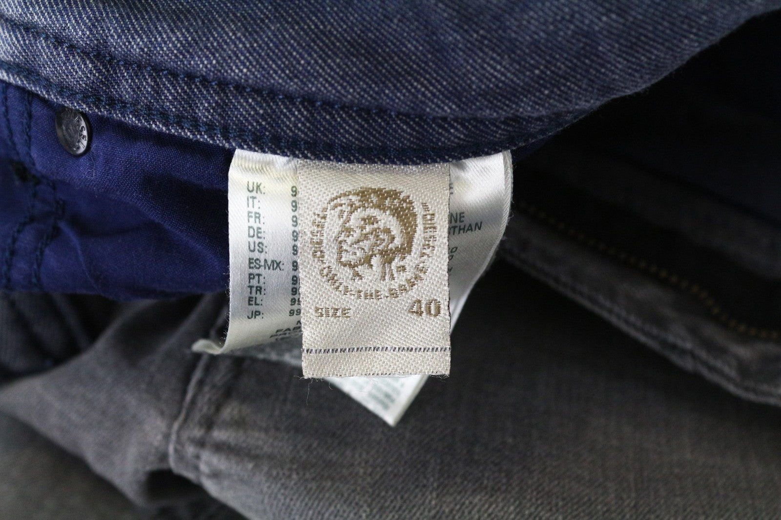 DIESEL Thommer 084JT Men's Jeans W40/L32 Slim Grey Washed Cotton Stretch Fit