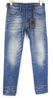 DIESEL D-Bazer 0090D Men's Jeans W28/L32 Blue Cotton Stretch Washed Tapered