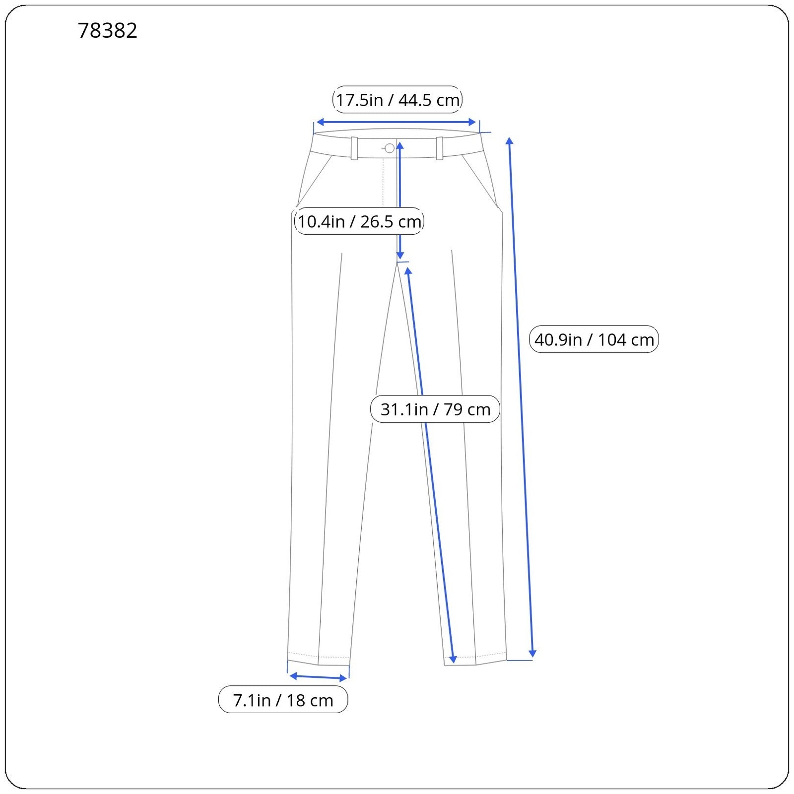 SCOTCH & SODA Stuart Men's Trousers W32/L32 Blue Slim Pleated Cotton Pants