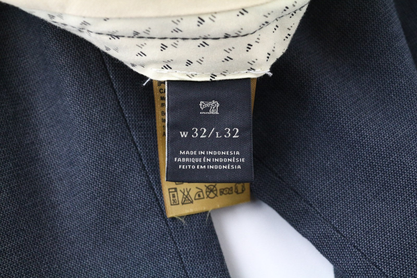 SCOTCH & SODA Stuart Men's Trousers W32/L32 Blue Slim Pleated Cotton Pants