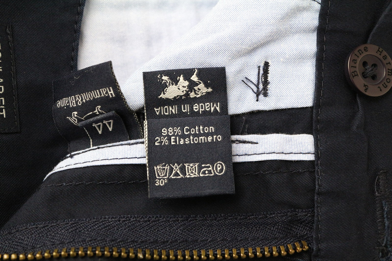 HARMONT & BLAINE Men's Shorts 44 Blue Cargo Cotton Stretch Multi Pocket