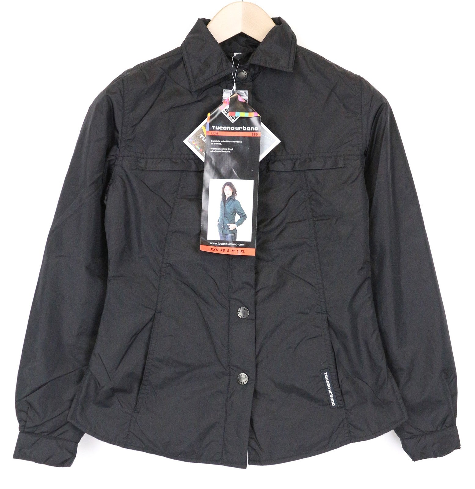 TUCANO URBANO Lori Women's Jacket 2XS Black Moto Single-Breasted Collared