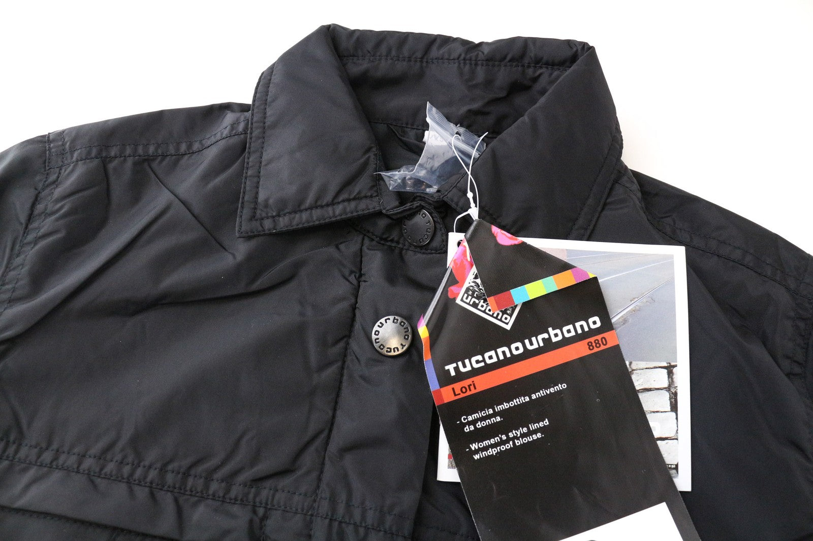 TUCANO URBANO Lori Women's Jacket 2XS Black Moto Single-Breasted Collared