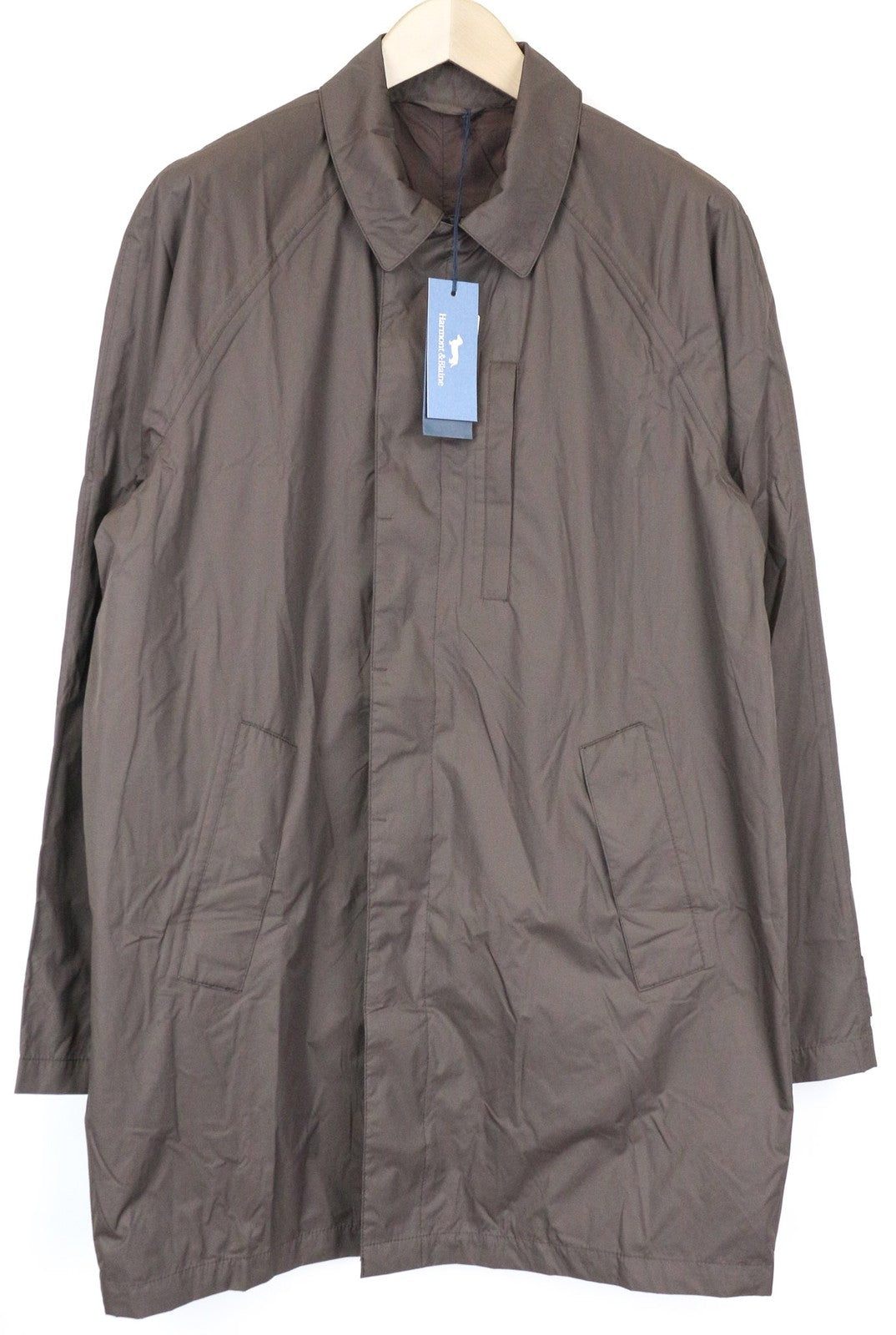 HARMONT & BLAINE Men's Jacket 50 Brown Casual Coat Single-Breasted Collared