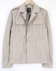 GAUDI JEANS Men's Jacket M Beige Brown Lightweight Single-Breasted Casual