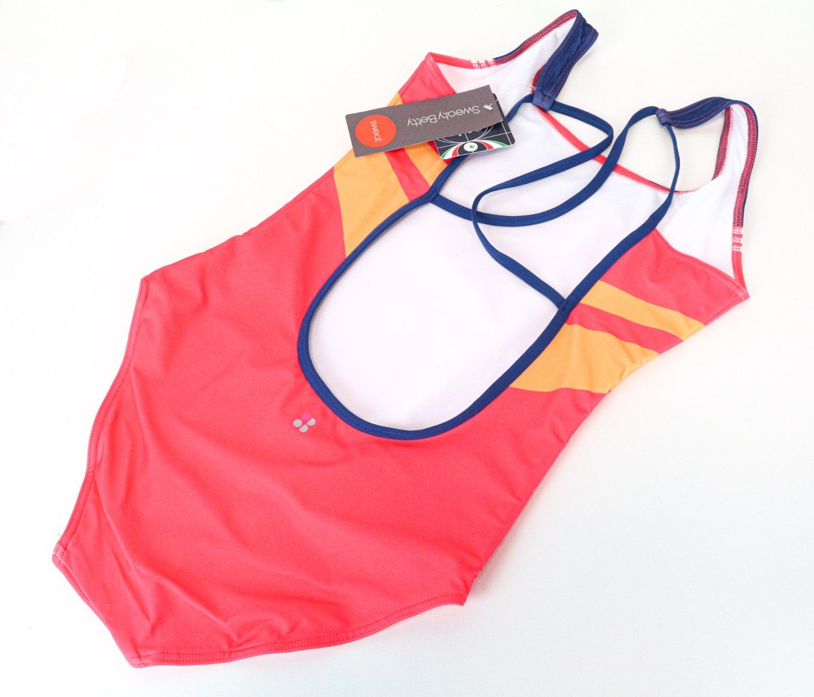 SWEATY BETTY Medalist Women's Swimsuit XS Pink One Piece Bust Support