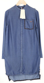 SWEATY BETTY Kvasir Luxe Women's Dress S Blue Lightweight Long Sleeve Shirt