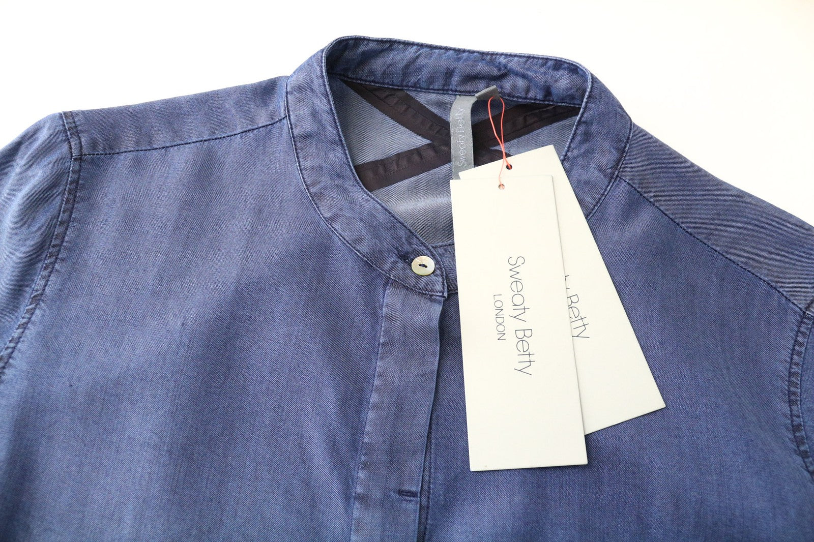 SWEATY BETTY Kvasir Luxe Women's Dress S Blue Lightweight Long Sleeve Shirt