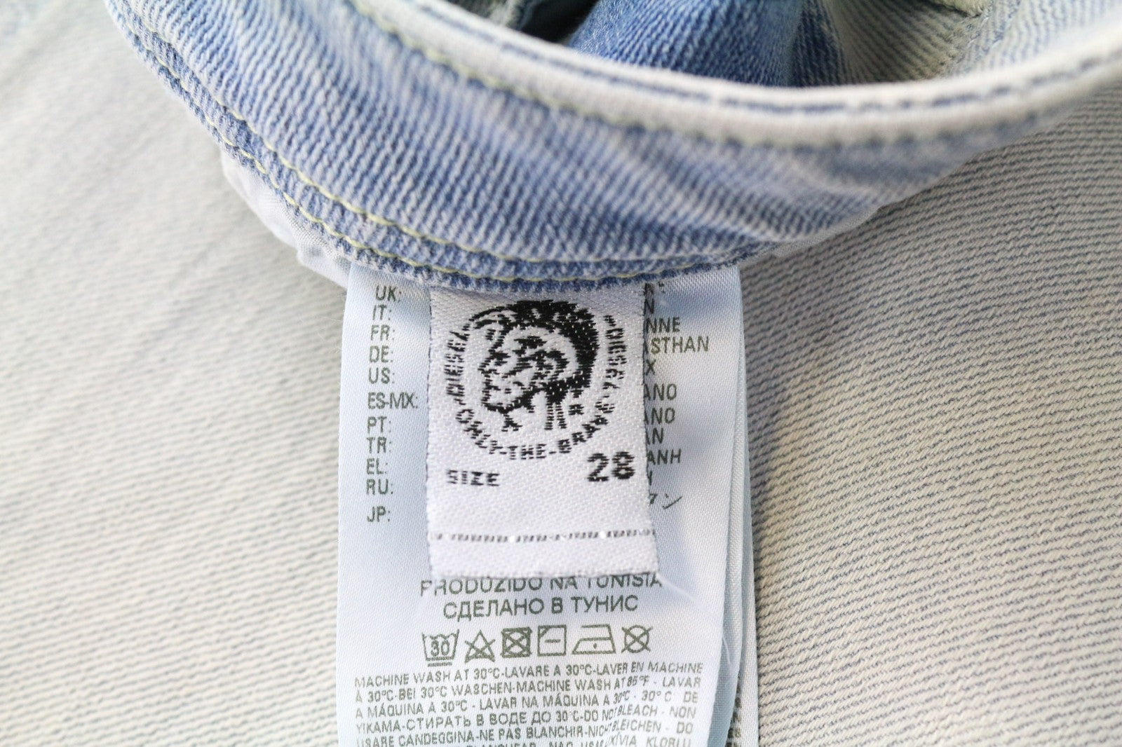 DIESEL Larkee-Beex-R 084TK Men's Jeans W28/L32 Blue Aged Look Cotton Stretch