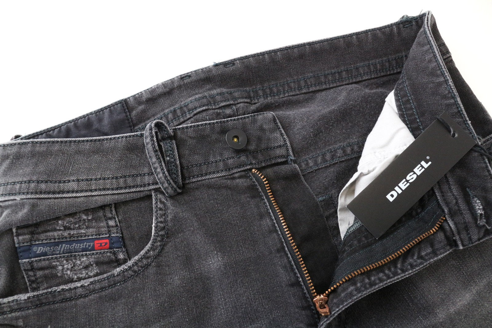 DIESEL Thommer 069BH Men's Jeans W28/L32 Slim Washed Grey Cotton Stretch