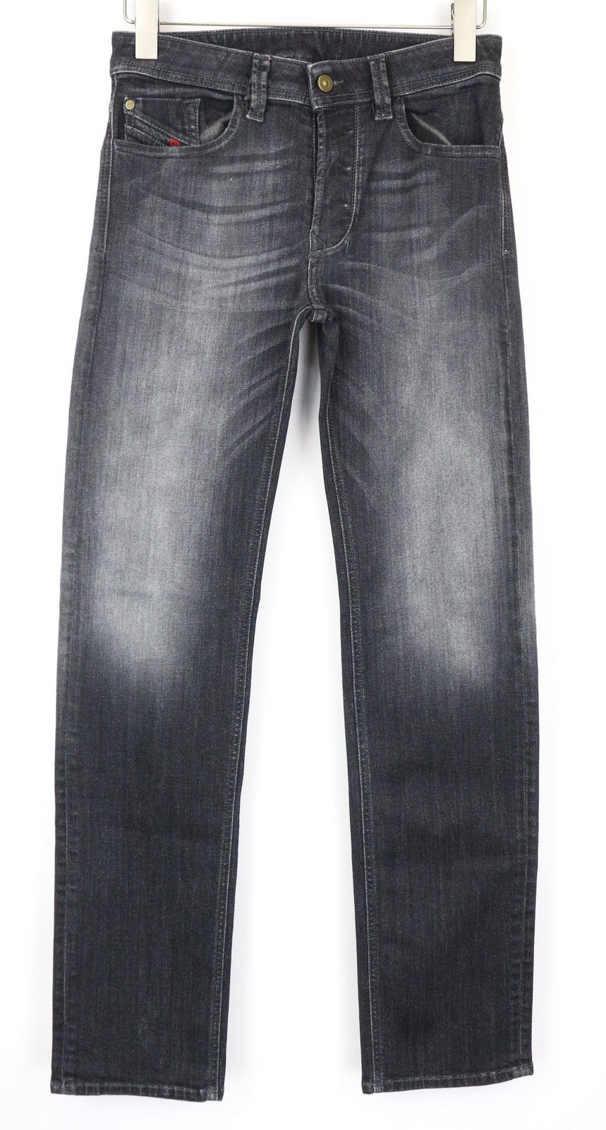 DIESEL Larkee 087AM Men's Jeans W27/L32 Straight Regular Grey Cotton Stretch