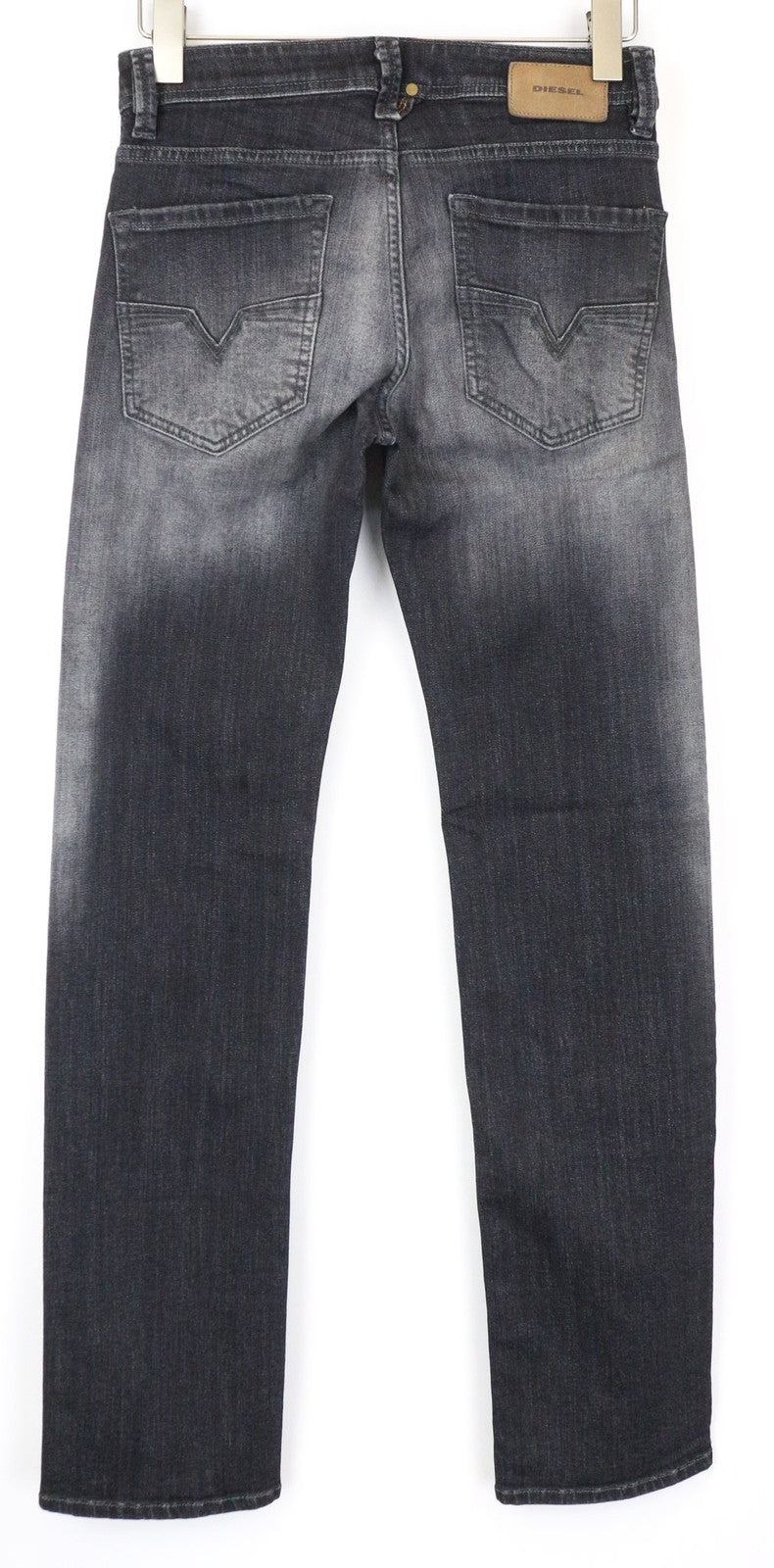 DIESEL Larkee 087AM Men's Jeans W27/L32 Straight Regular Grey Cotton Stretch