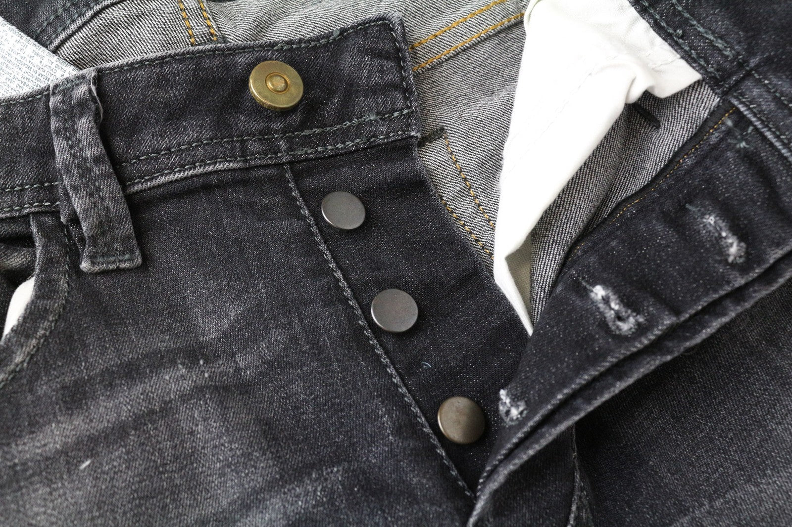 DIESEL Larkee 087AM Men's Jeans W27/L32 Straight Regular Grey Cotton Stretch