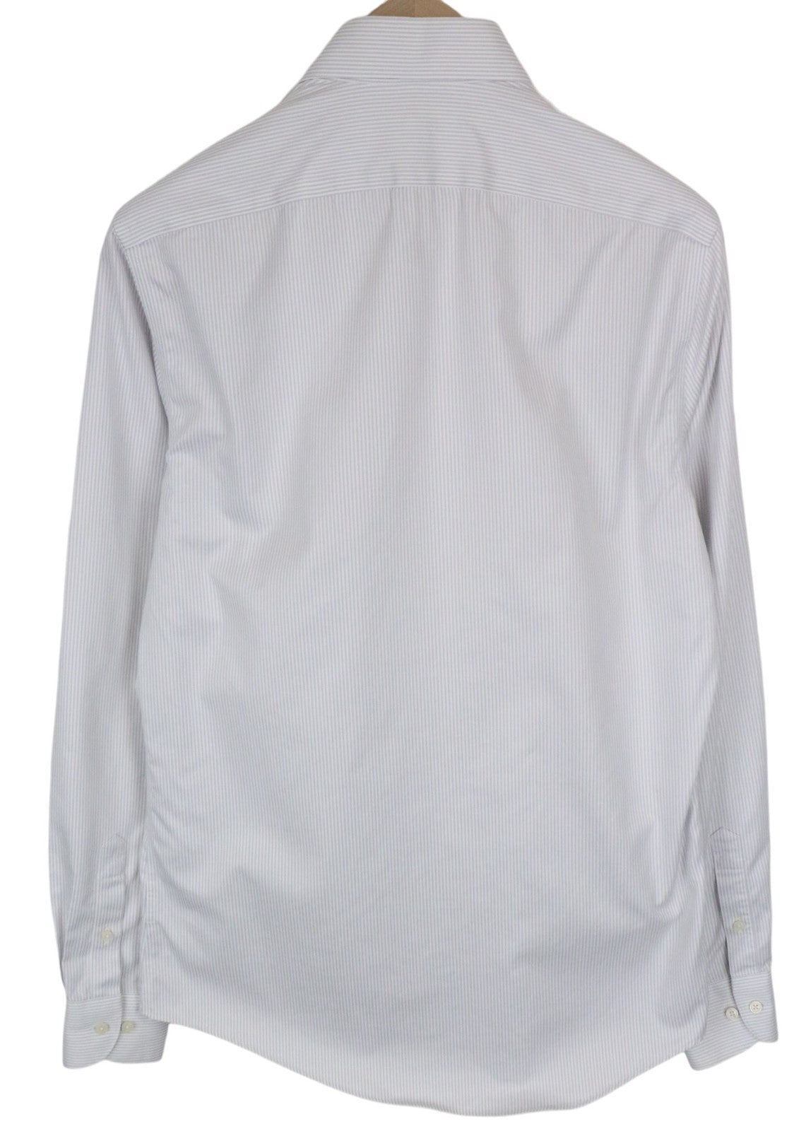 SUITSUPPLY Traveller Men's Formal Shirt 39L/15 1/2L Grey Twill Striped Cotton