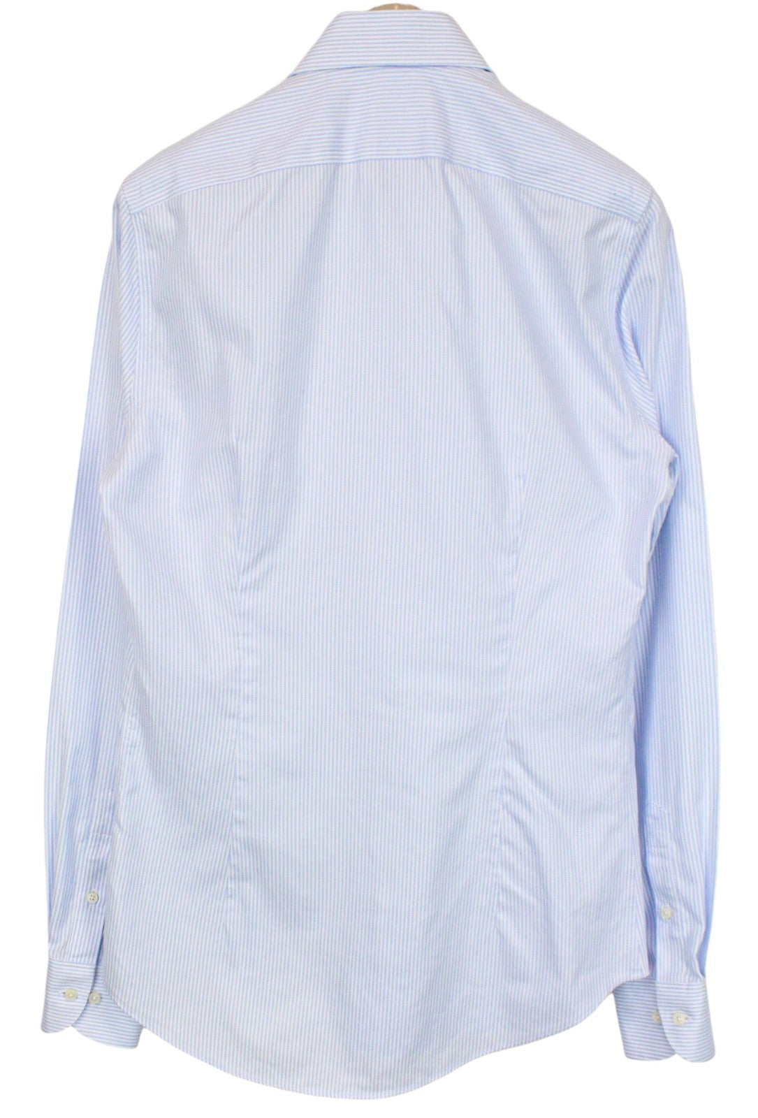 SUITSUPPLY Men's Formal Shirt 40L/15 3/4L Blue Striped Cotton Extra Slim Try On