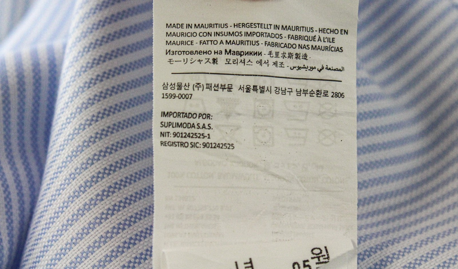 SUITSUPPLY Men's Formal Shirt 40L/15 3/4L Blue Striped Cotton Extra Slim Try On