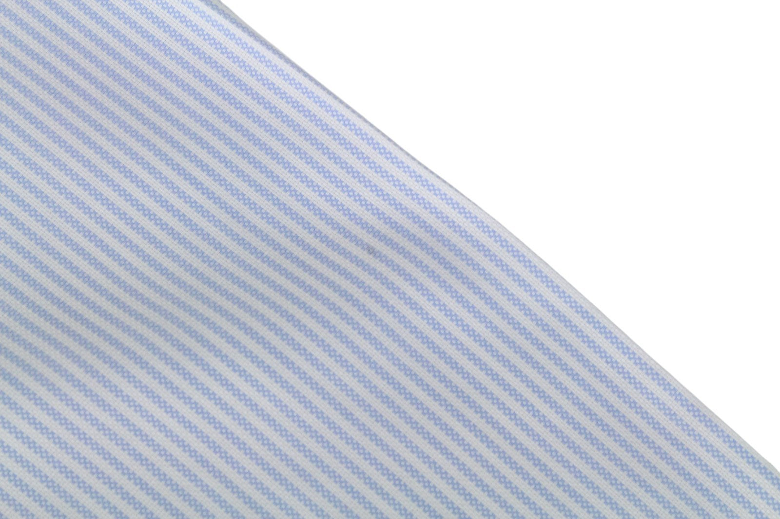 SUITSUPPLY Men's Formal Shirt 45L/17 3/4L Light Blue Striped Cotton Extra Slim