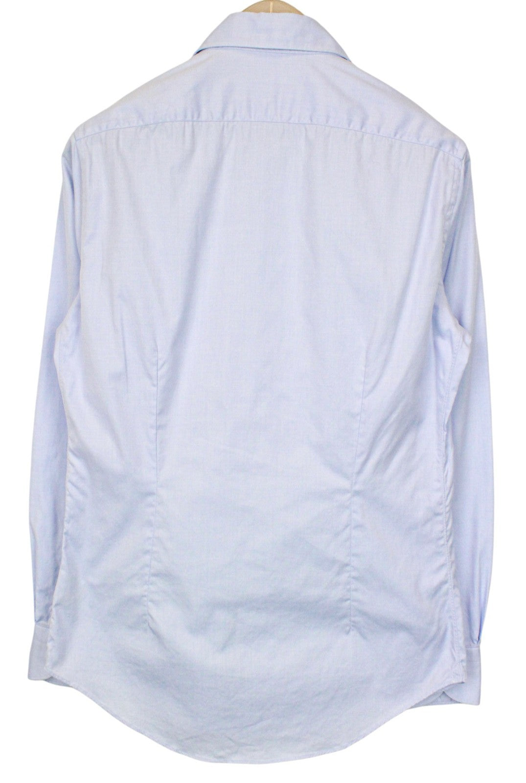 SUITSUPPLY Men's Formal Shirt 39/15 1/2 Light Blue Extra Slim Cotton Cutaway