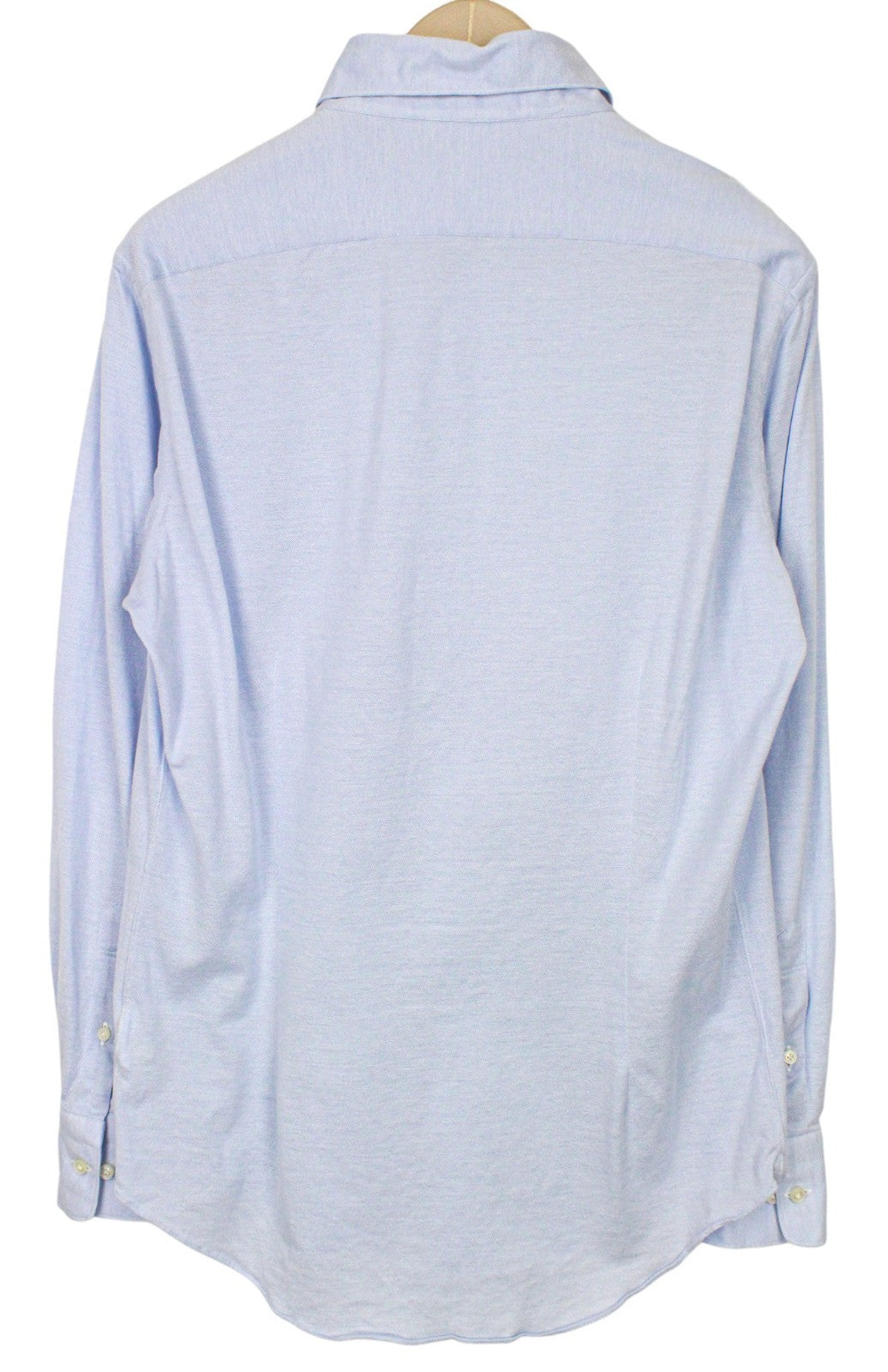 SUITSUPPLY Men's Formal Shirt ~M Blue Melange Cotton Jersey Extra Slim Fit