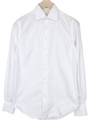 SUITSUPPLY Men's Formal Shirt 37 Traveller White Slim Pure Cotton Classic Cut